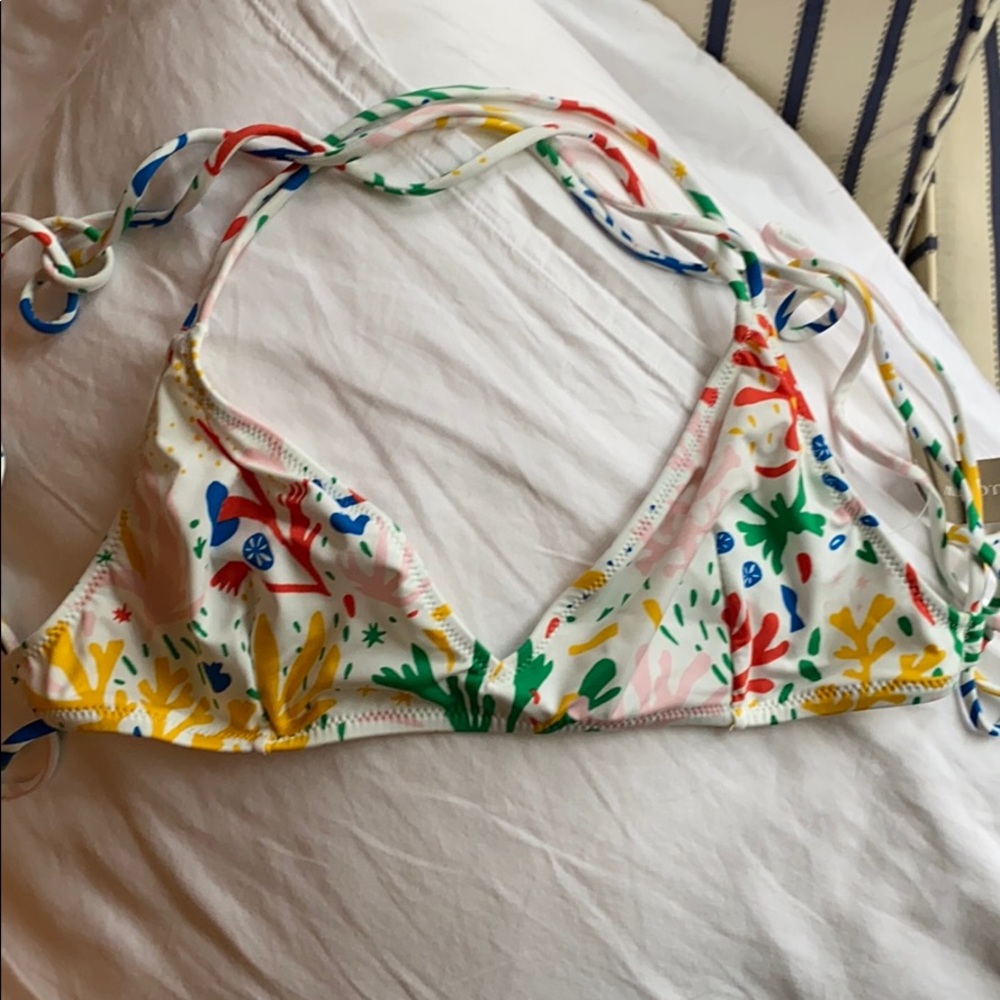 J CREW bikini top - playa - Matisse print